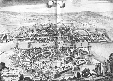 Zurich as a fortified city under Salomon Hirzel
